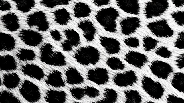 black and white spotted fur close-up texture conveying bold wild energy