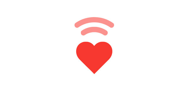 Share the love with a vibrant heart connection symbol, perfect for social media marketing and digital communication campaigns, a modern icon for Valentine's Day