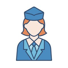 Female professional avatar wearing suit jacket with graduation cap