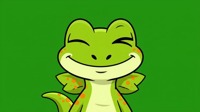 Happy cartoon frog displaying various expressions