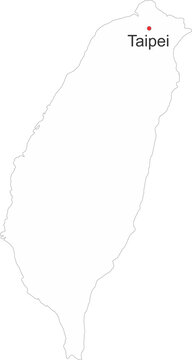 Taipei map location of Taiwan