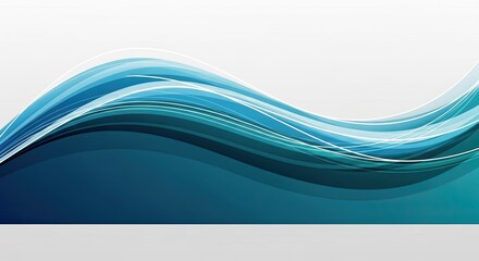 Stunning blue wave design for modern presentations or website backgrounds, ideal for corporate communications or creative projects needing an elegant, professional touch