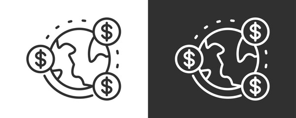 Economy Icon Set Vector Collection Isolated In Black And White