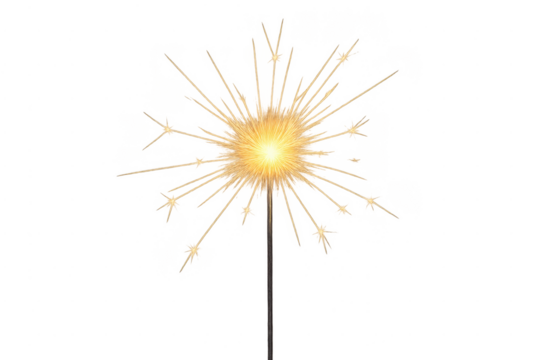 Sparkler glowing with light and sparkles for celebration