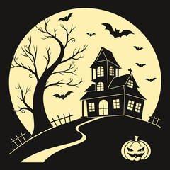 Halloween Party Invitation Template Haunted House