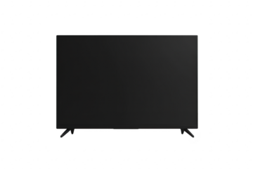 A sleek. modern television set displayed prominently against a minimalist white background. its design and functionality. ideal for home entertainment or interior design inspiration