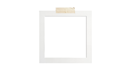 Photo frame for image compositing with photos taped in place