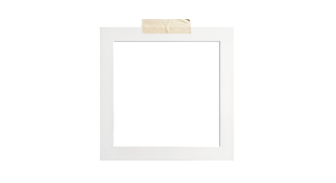 Photo frame for image compositing with photos taped in place
