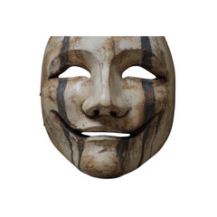 Intriguing smiling mask evokes mystery and drama for captivating storytelling, perfect for theatrical productions, anonymous campaigns, and thought-provoking concepts today