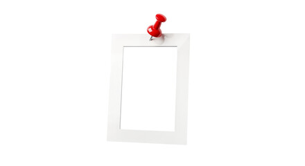 Photo frame for image compositing with a photo pinned to the wall by a  thumbtack