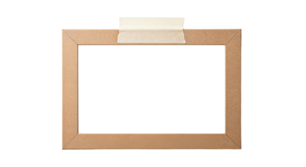 Photo frame for image compositing with photos taped in place