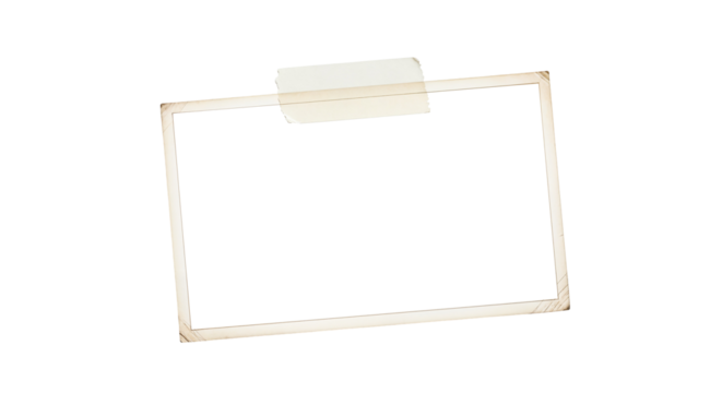 Photo frame for image compositing with photos taped in place