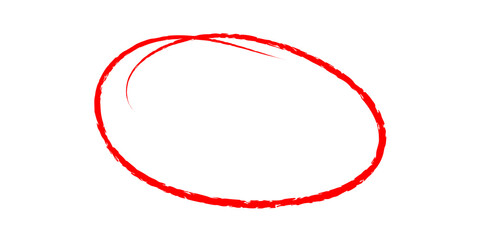 hand drawing different circles isolated on the transparent background, Handwritten red circle. For marking text, numbers, marker pen, pencil, logo, hand-drawn doodle grunge circle highlights
