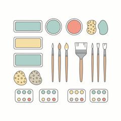 Art Supplies and Painting Tools for Creative Projects.
