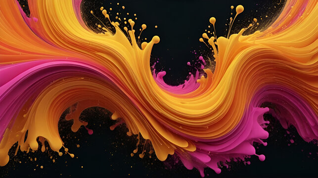 4k background, animation of complex particles simulation advection with turbulence streams, twirl and curl in viscous fluid in slow motion with deph of filed as alpha channel luma matte. fire color 39
