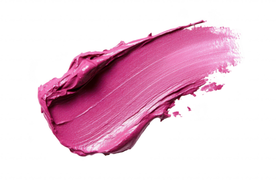 A vibrant. textured stroke of pink paint on a clean white background. the fluidity and richness of color. ideal for artistic projects or design backgrounds - Powered by Adobe