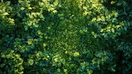 Aerial Lush Green Grass Field Minimal Wallpaper Background
