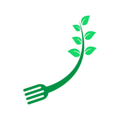 Eco food logo icon