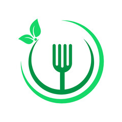 Eco food logo icon