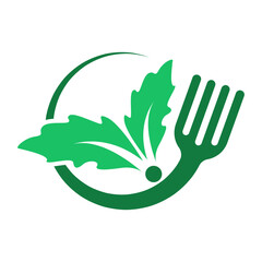 Eco food logo icon