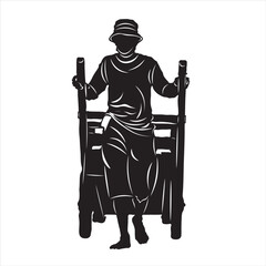 person pushing a cart