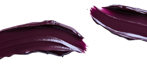 A close-up view of rich. dark purple paint smeared artistically on a white surface. texture and color depth. ideal for creative projects or art-related content