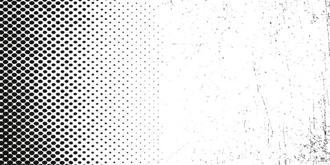 Seamless black and white halftone dot pattern texture vector design illustration backdrop