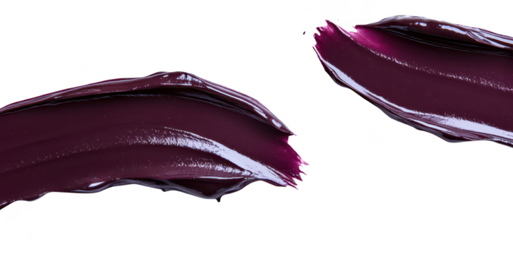 A close-up view of rich. dark purple paint smeared artistically on a white surface. texture and color depth. ideal for creative projects or art-related content