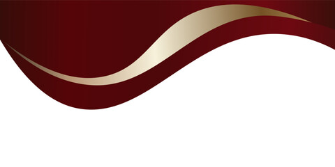 Luxury Maroon and Gold Wave Abstract Background