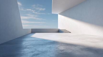 Obraz premium Minimalist architectural design with open space