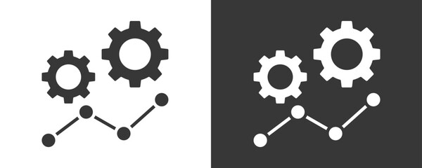 Rising Icon Set Vector Collection Isolated In Black And White