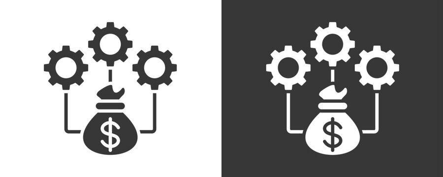 Cost Icon Set Vector Collection Isolated In Black And White