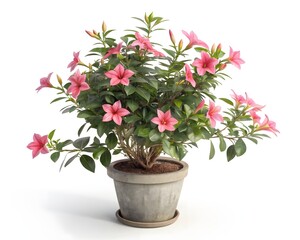 Pink flower blooming in a pot