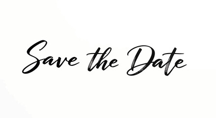 Save the Date text on a white background.