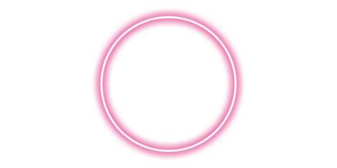 Shine red neon circle frame for design