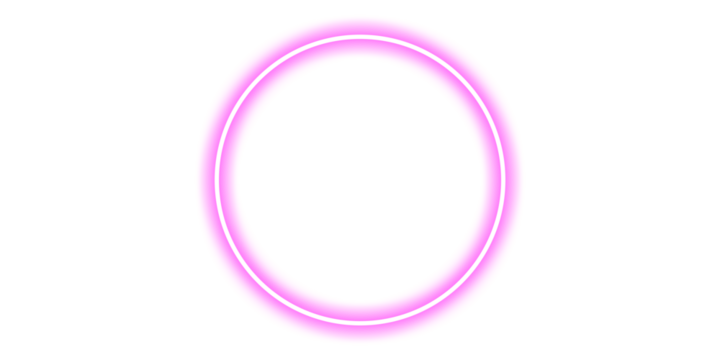 Shine pink neon circle frame for design