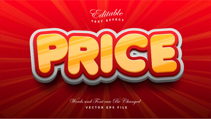 Price 3D Bold Text Effect
