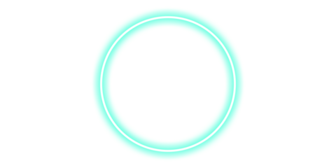 Shine blue neon circle frame for design