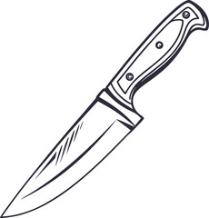 Knife sharp icon black line art iron clean design.