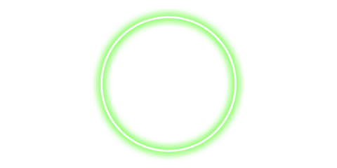 Shine green neon circle frame for design