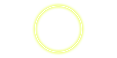 Shine yellow neon circle frame for design