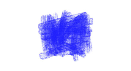 Abstract Blue Scribble Linear Brush Stroke Texture Isolated Element
