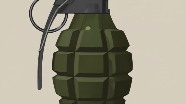 Green Hand Grenade Illustration