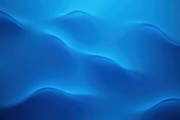 Obraz premium Soft undulating blue waves and smooth gradients with gentle highlights and shadows, creating a calm serene minimalist abstract background