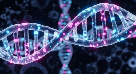 Abstract medical DNA structure background for biotechnology research