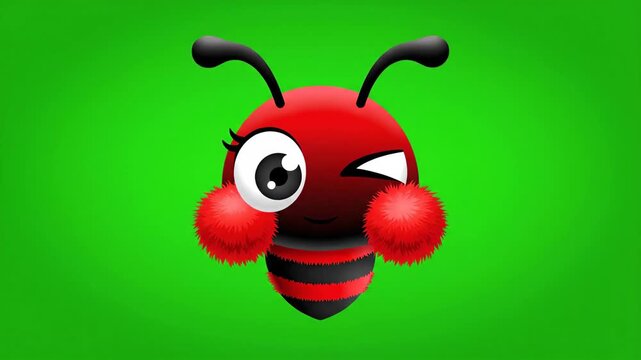 Animated Ladybug Expressing Various Emotions