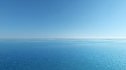 Obraz premium Ultra-Quiet Ocean-Blue Soft Fade with Clean Minimal Composition, Wide Open Blank Zone for Corporate Branding, Business Presentations, Marketing Templates and Modern Digital Design