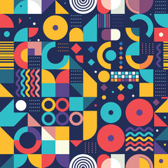 Abstract Bauhaus Geometric Complexity Pattern