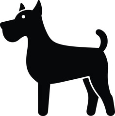Silhouette Dog Illustration.