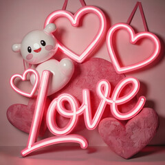 WebPink Valetine's day Digital Beckground